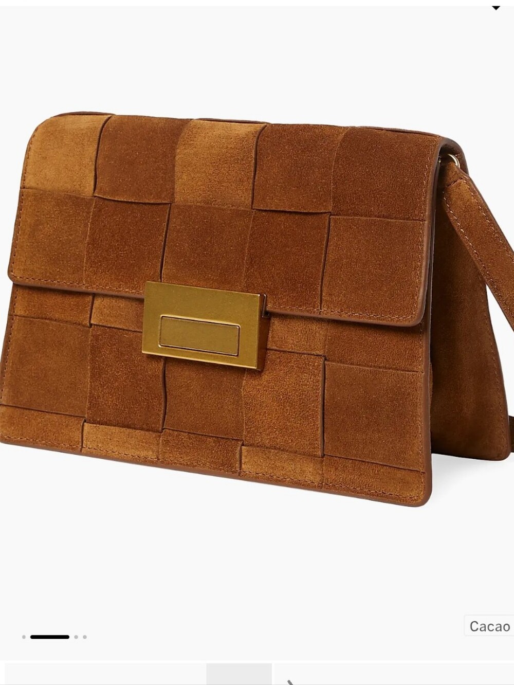 Loeffler Randall Woven Suede Daphine Cacao Shoulder Bag + Dust Bag Nwt ❤️